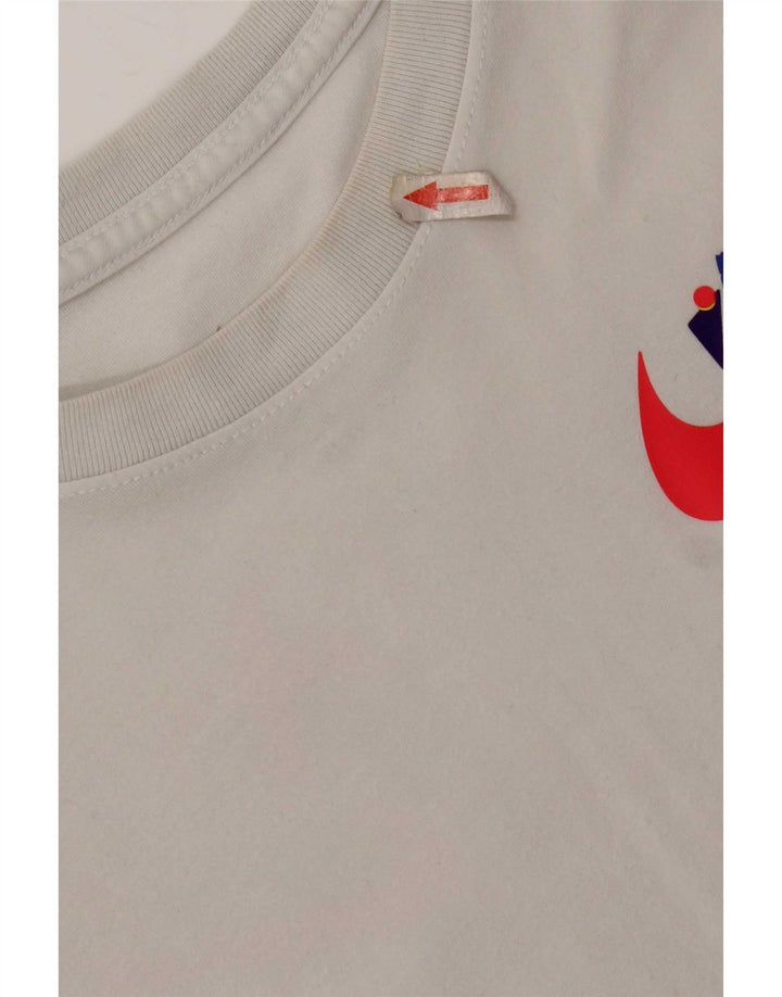 Camiseta Nike Masculina Dri Fit Graphic Top Médio Algodão Branco