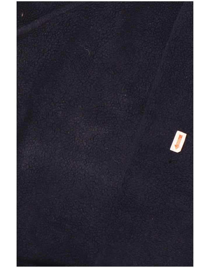 Suéter de lã masculino Kappa com zíper e gola média azul marinho poliéster