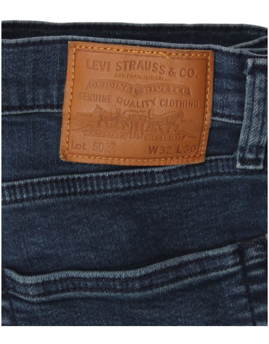 Levi's Masculino 502 Tapered Jeans W32 L30 Azul Algodão