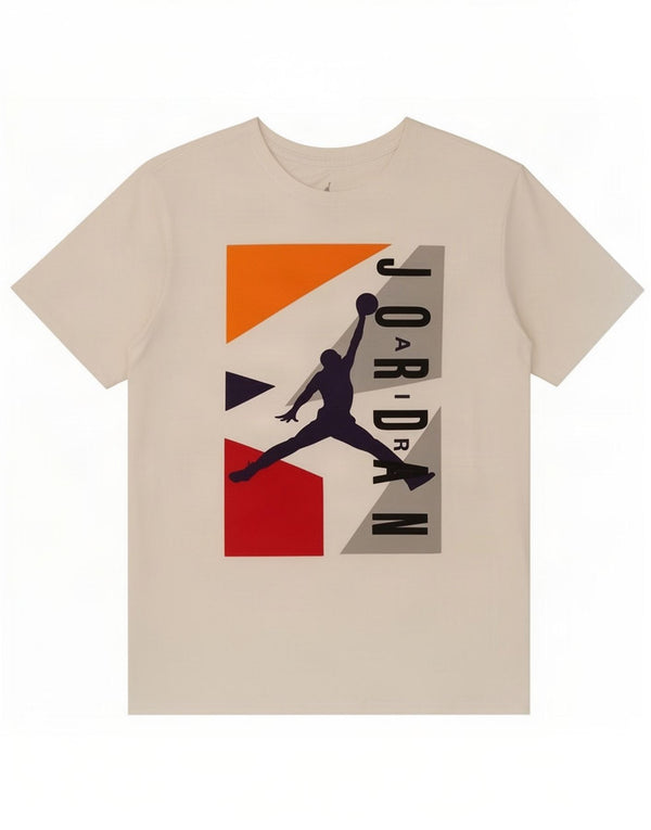 Camiseta Jordan masculina gráfica grande algodão branco