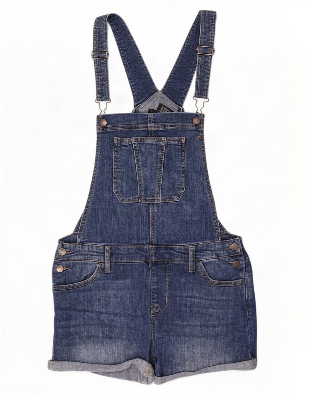 Mossimo Macacão feminino stretch jeans médio W30 algodão azul