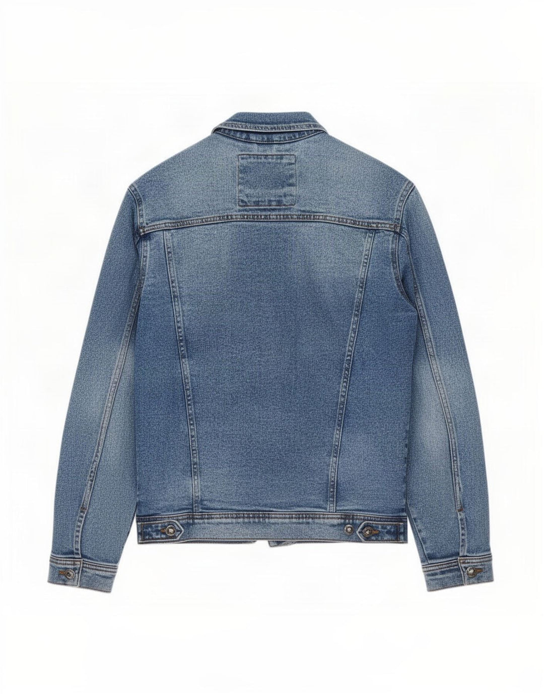 Jaqueta jeans masculina Zara UK 38 algodão azul médio