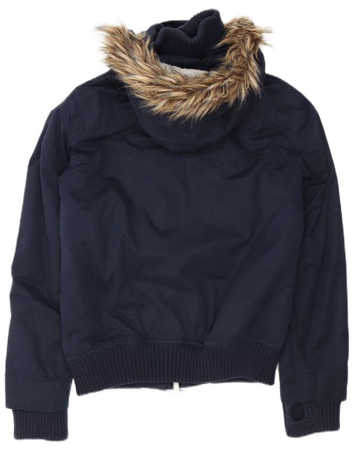 Jaqueta bomber masculina Superdry The Windbomber com capuz Reino Unido 38 azul marinho médio