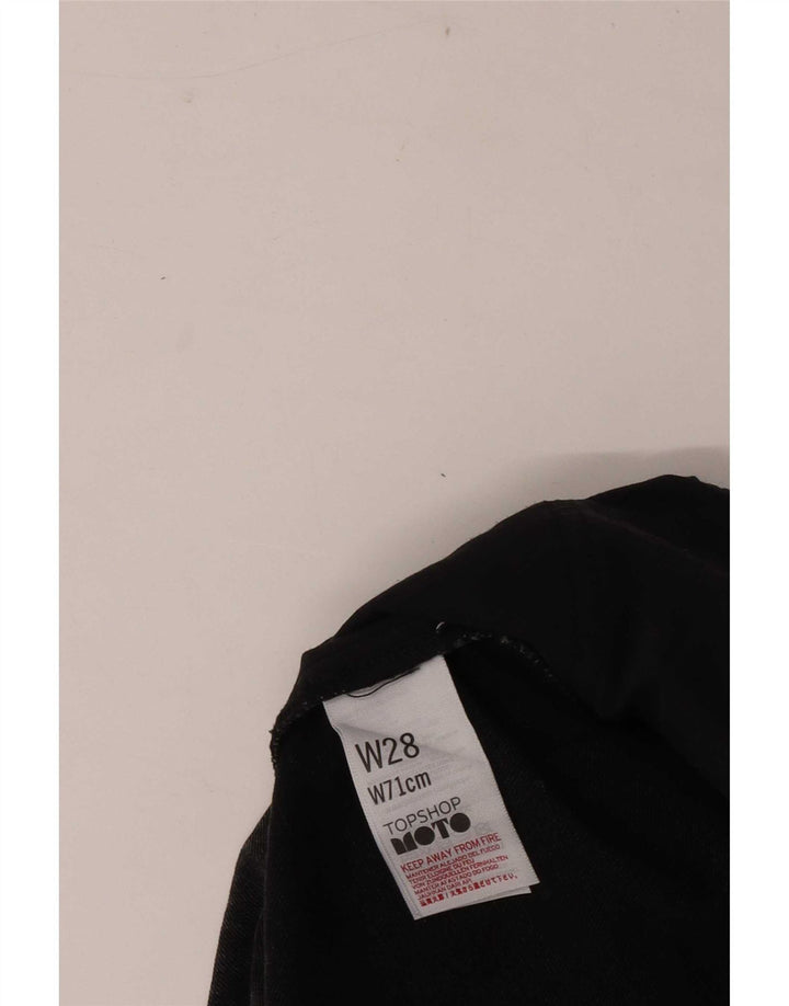 Mini saia jeans feminina Topshop W28 algodão preto médio