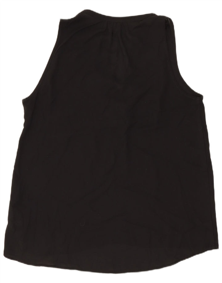 J. Crew blusa feminina 365 sem mangas oversized top Reino Unido 10 pequena preta