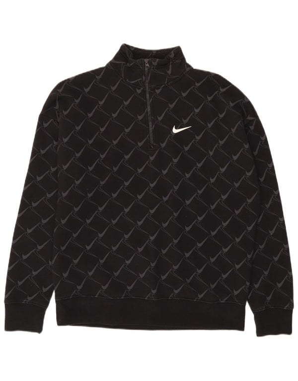 Moletom Nike Masculino Loose Fit 1/4 Zip Gráfico Jumper Pequeno Preto Esportivo