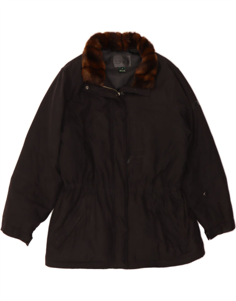 RALPH LAUREN Womens Padded Jacket UK 14 Medium Black Polyester Vintage Ralph Lauren and Second-Hand Ralph Lauren from Messina Hembry 