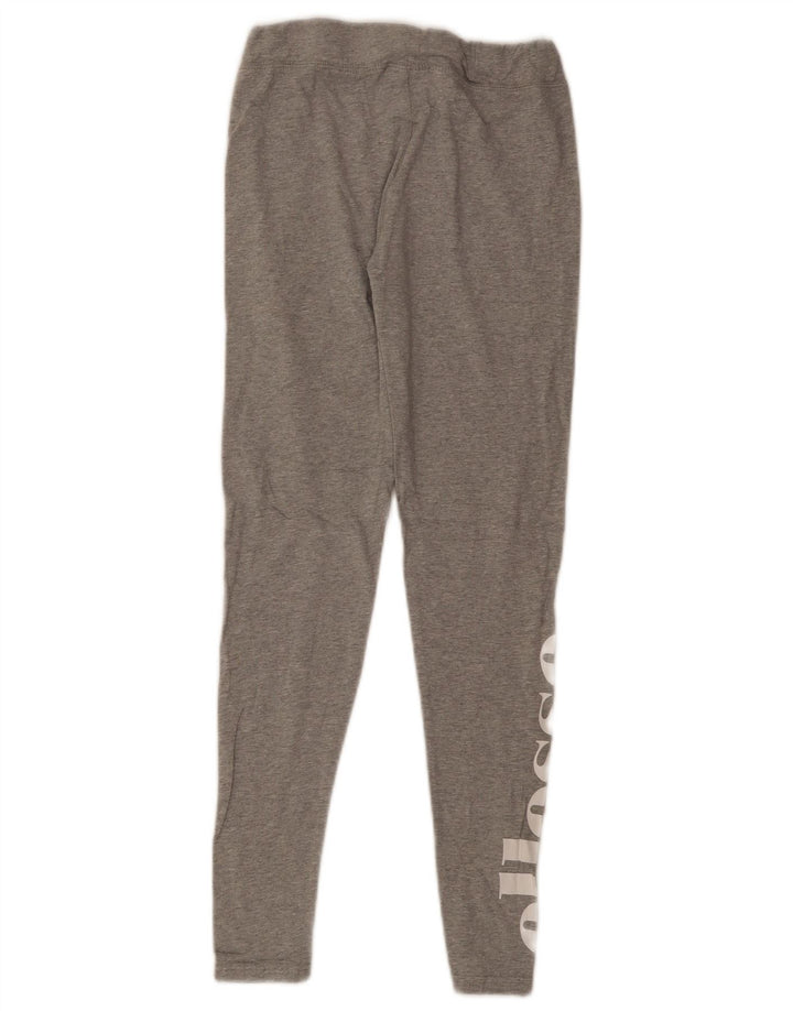 Ellesse Leggings Gráficos Femininos UK 10 Pequeno Algodão Cinza