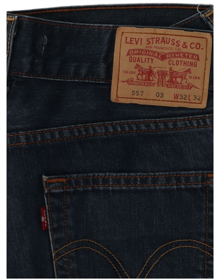 Calça jeans feminina Levi's 557 Bootcut W32 L32 azul algodão