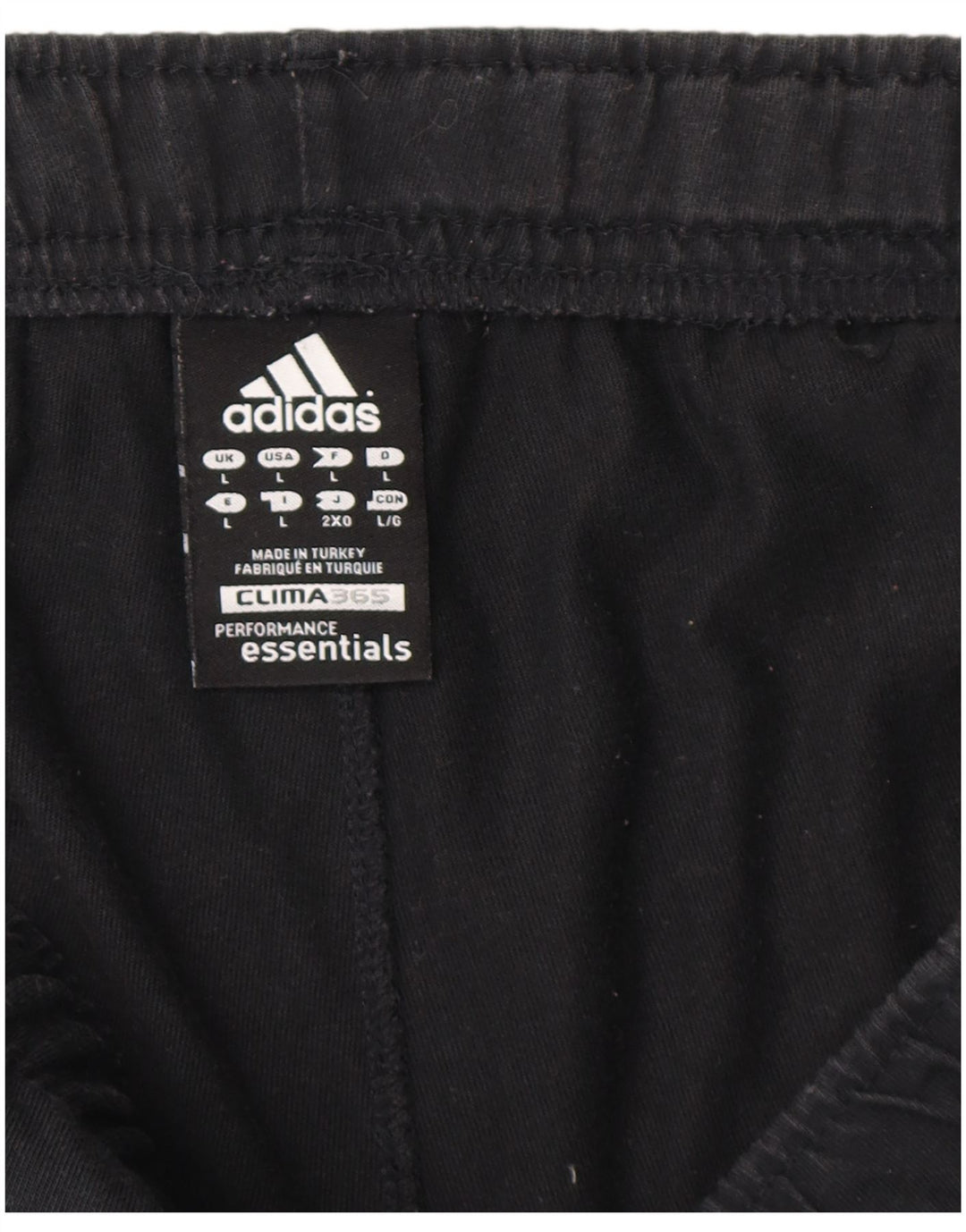 ADIDAS Mens Clima 365 Sport Shorts Grande Algodão Preto