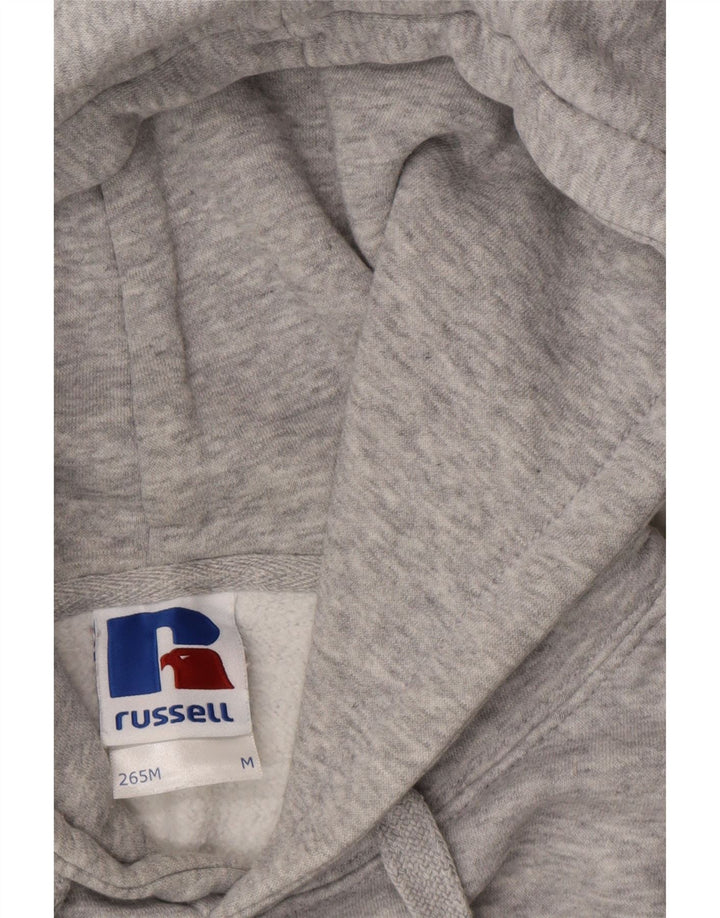 RUSSELL ATHLETIC Mens Graphic Hoodie Jumper Medium Grey Cotton Vintage Russell Athletic and Second-Hand Russell Athletic from Messina Hembry 
