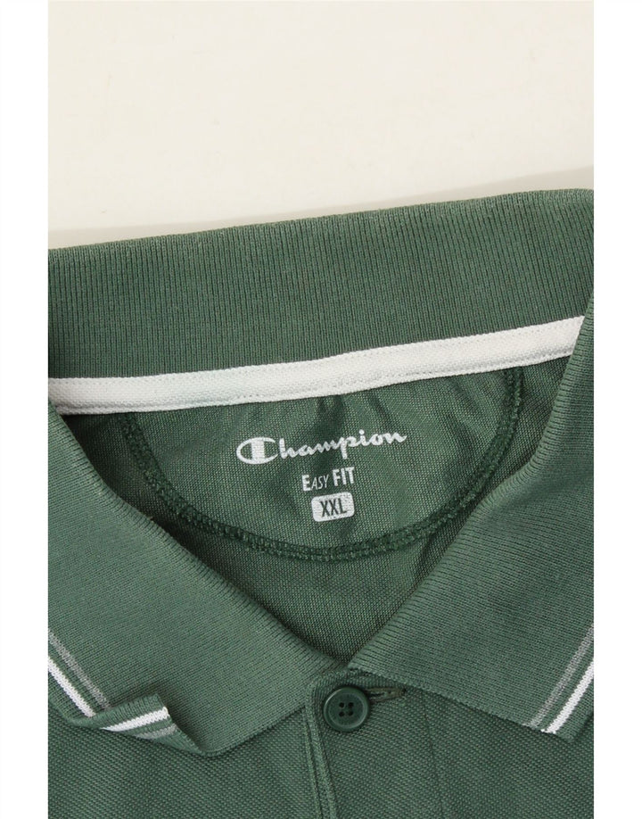 CHAMPION Mens Easy Fit Polo Shirt 2XL Green Cotton Vintage Champion and Second-Hand Champion from Messina Hembry 
