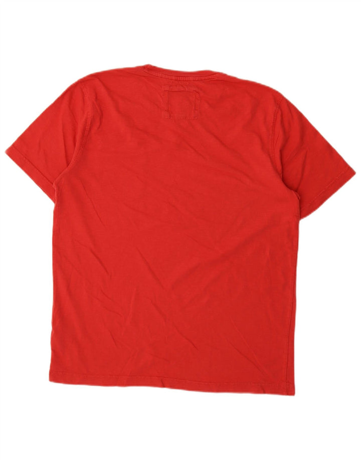 Camiseta masculina CREW CLOTHING Top médio algodão vermelho
