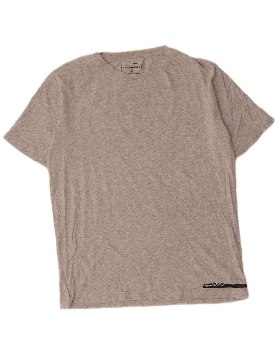 Camiseta masculina Gas Top XL algodão cinza