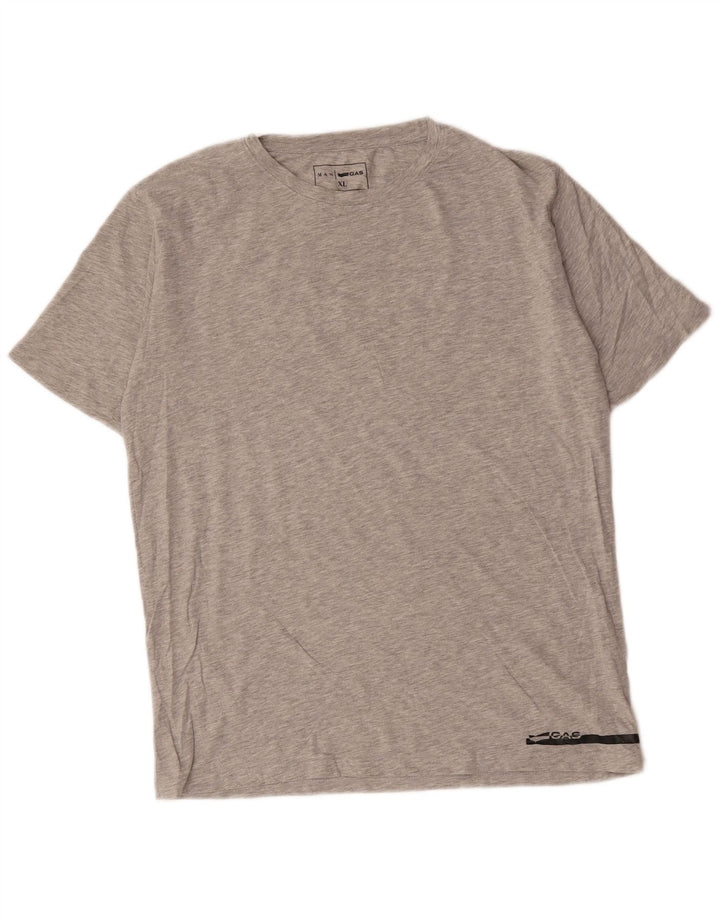Camiseta masculina Gas Top XL algodão cinza