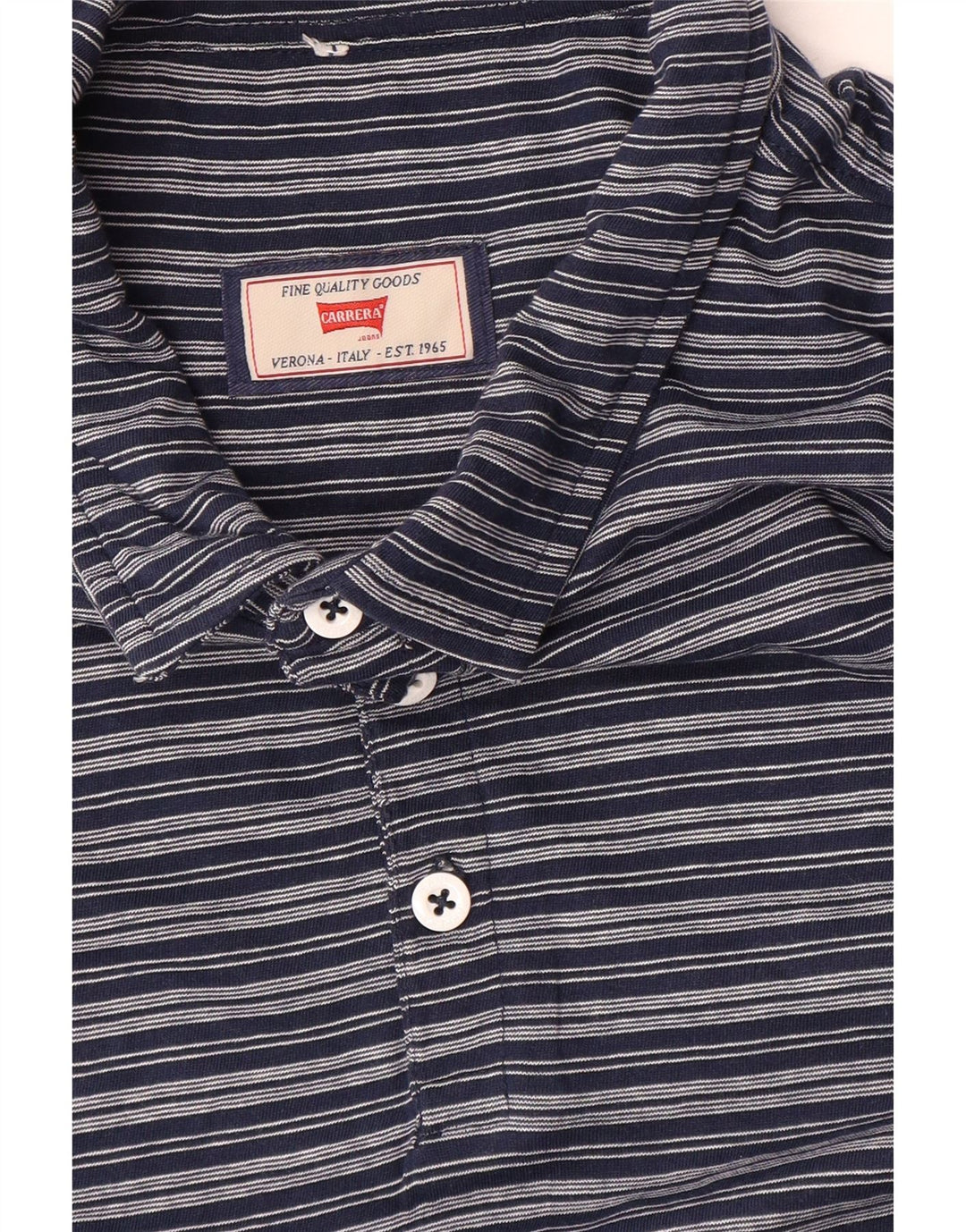 Camisa polo masculina Carrera grande listrada azul marinho