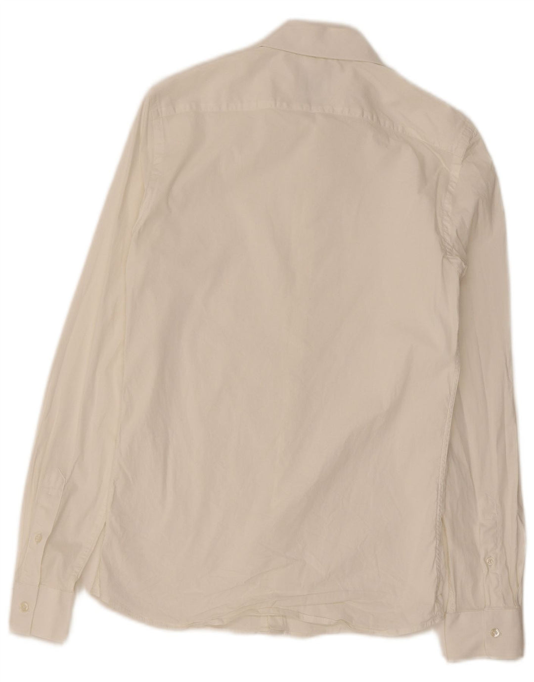 Camisa masculina Zara Super Slim Fit pequena branca