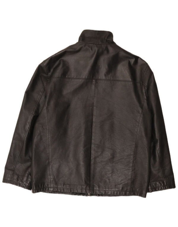 Jaqueta de couro masculina Angelo Litrico UK 38 média preta