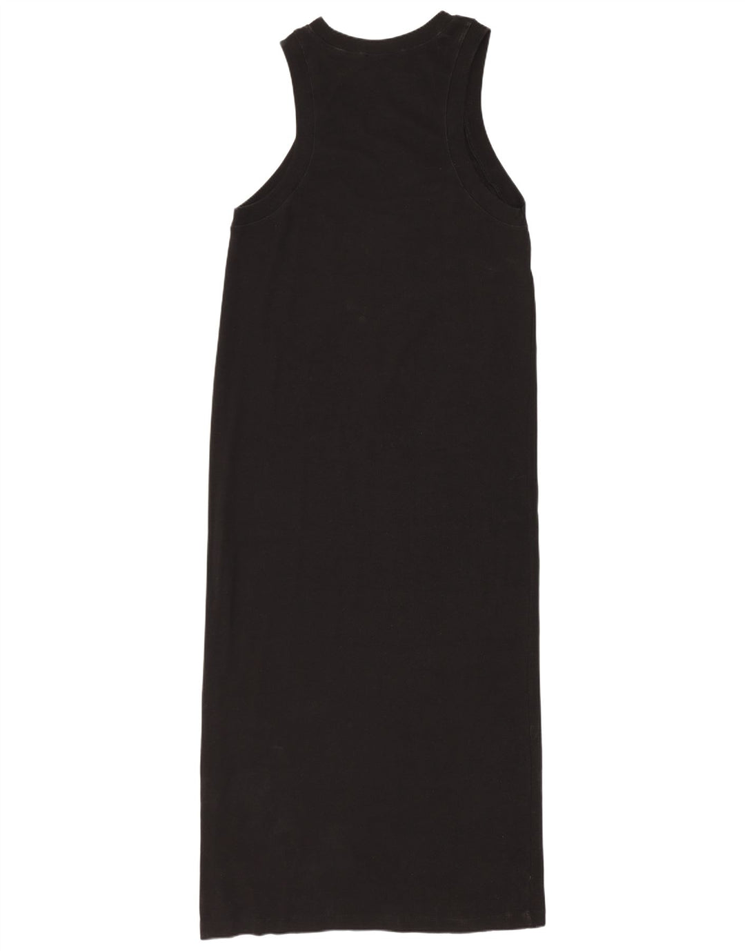 Vestido maxi feminino sem mangas Zara Reino Unido 14 algodão preto médio