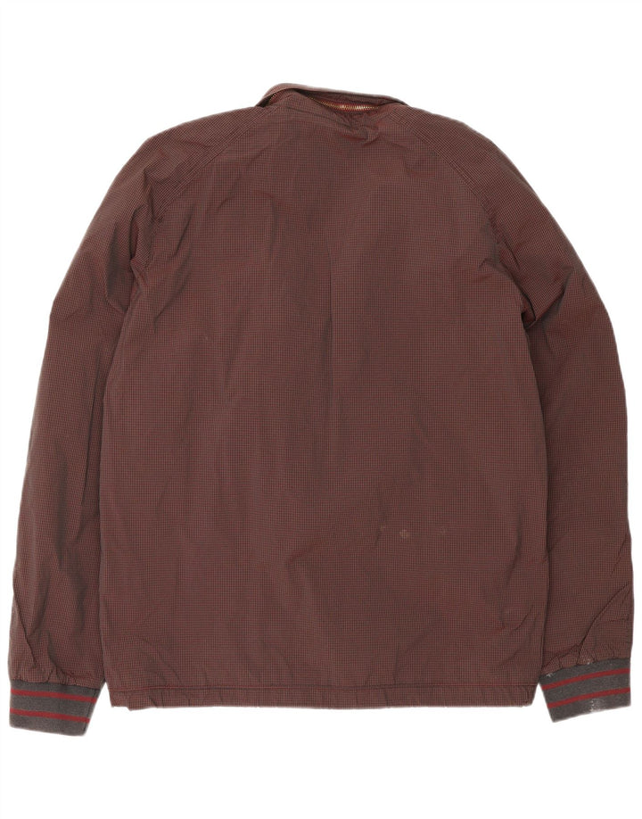 Jaqueta bomber masculina Ted Baker tamanho 4 grande xadrez marrom