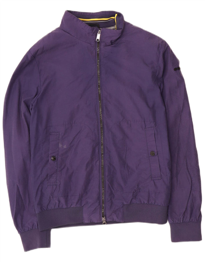 Geox Mens Respira Bomber Jacket UK 36 Pequeno Azul Marinho Poliamida