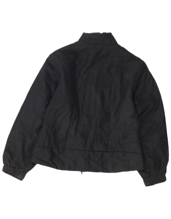 Jaqueta bomber masculina vintage UK 36 poliéster preto pequeno