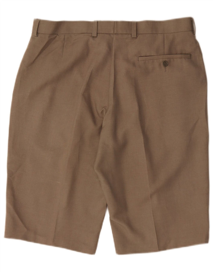Shorts Chino Masculino Marks & Spencer W34 Grande Poliéster Bege