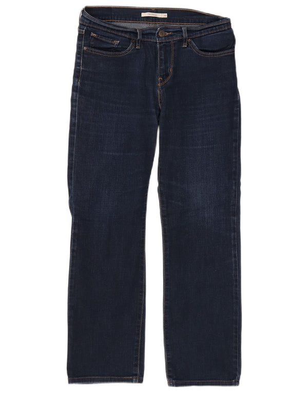 Calça jeans feminina Levi's 714 Straight W28 L27 azul algodão