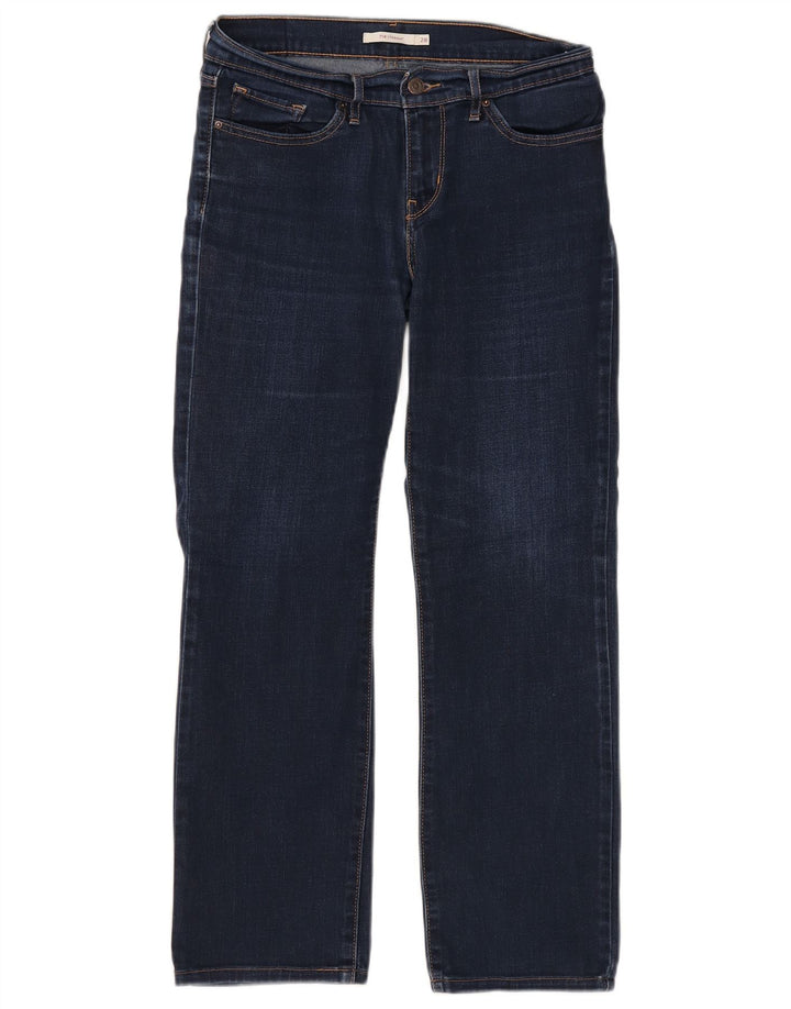 Calça jeans feminina Levi's 714 Straight W28 L27 azul algodão