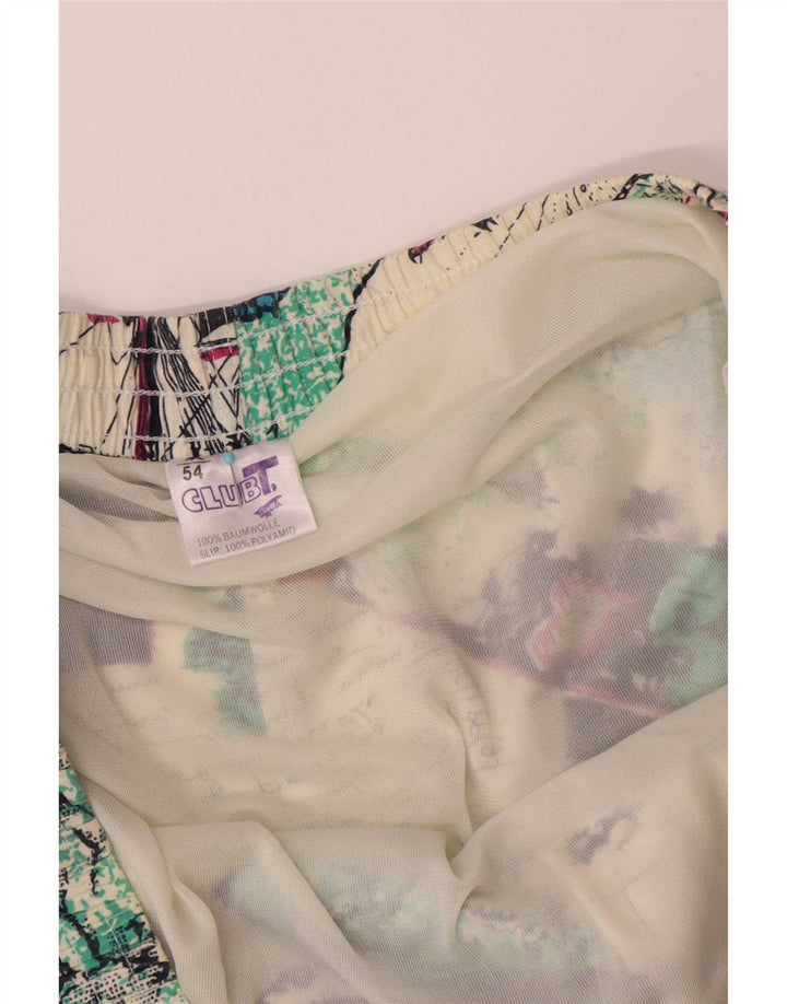 Shorts de natação vintage masculino abstrato Padrão IT 54 XL algodão multicolorido