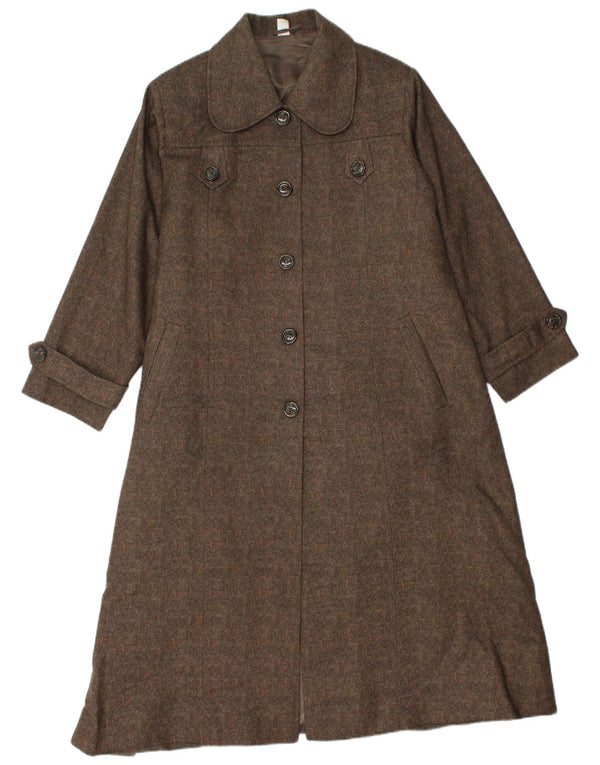 Sobretudo feminino vintage UK 14 marrom médio