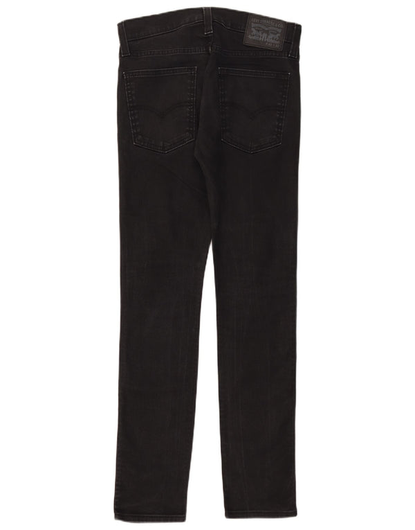 Jeans femininos Levi's Slim W30 L29 algodão preto