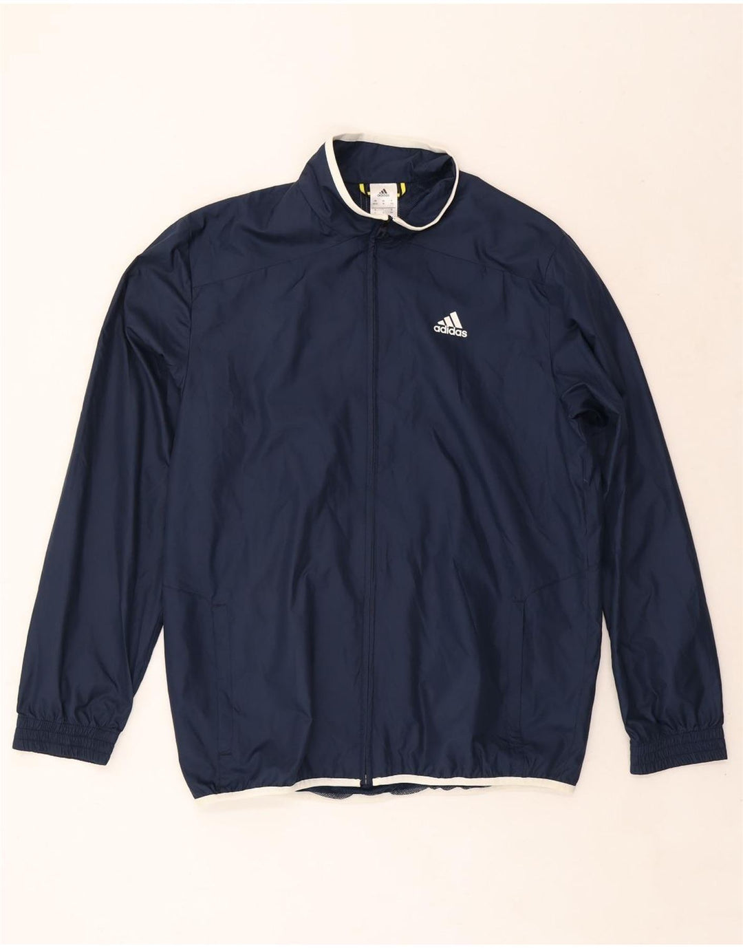 Jaqueta de chuva masculina ADIDAS UK 40/42 poliéster azul marinho médio