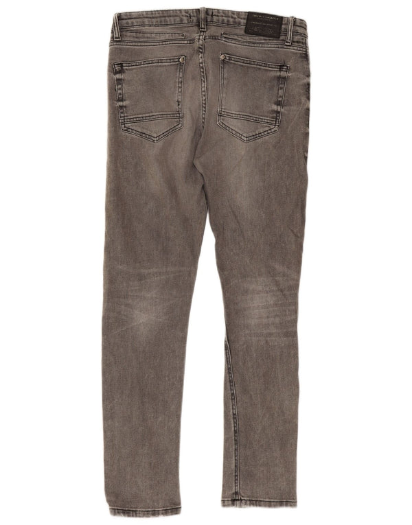 Zara Mens Jeans Slim Distressed EU 42 Grande W32 L31 Cinza