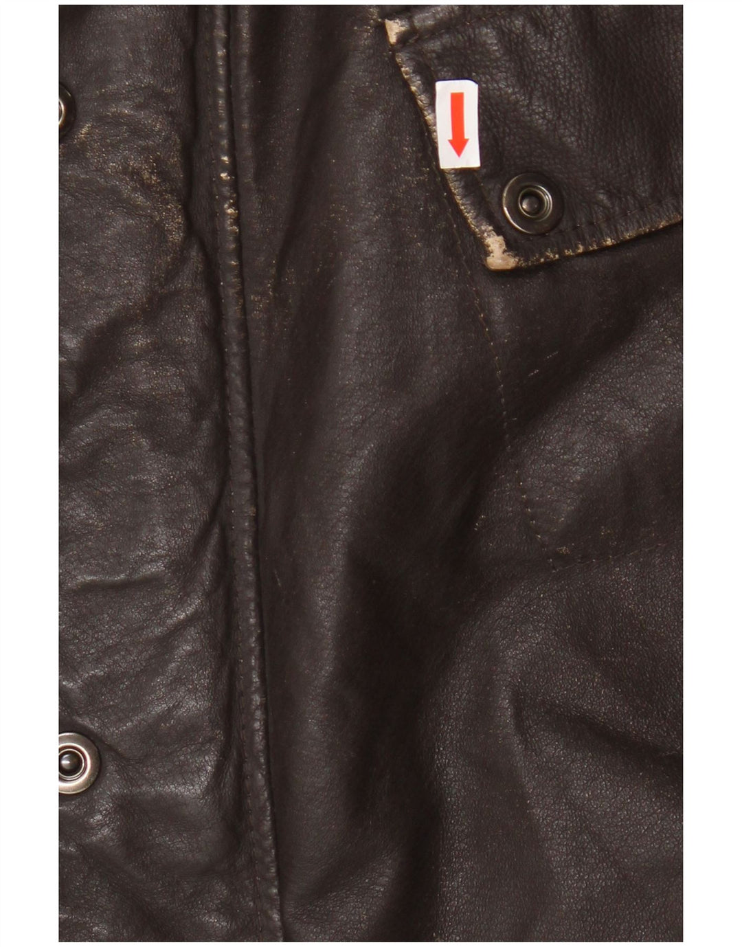 Jaqueta de couro masculina vintage IT 54 2XL couro marrom