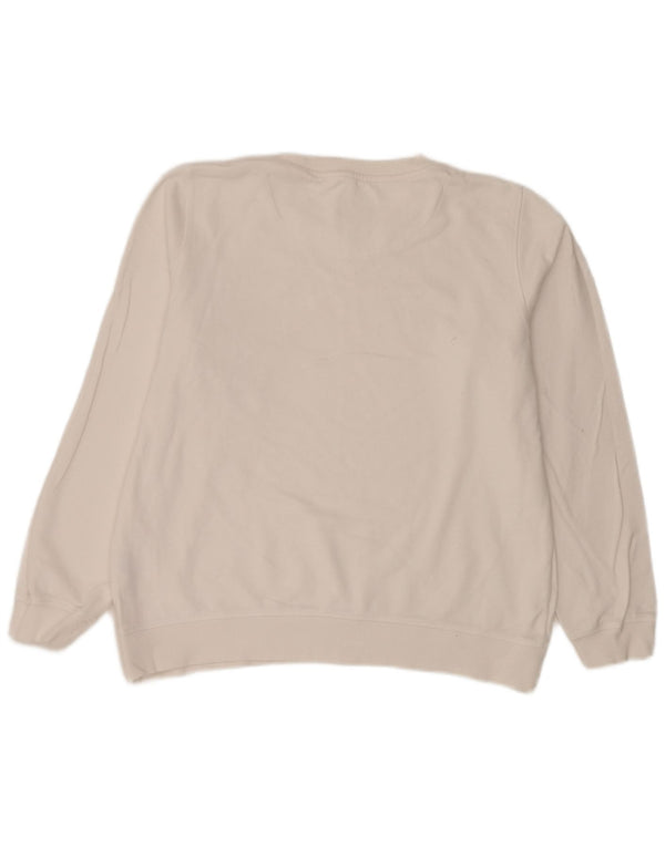 Crew Clothing moletom feminino Jumper UK 16 grande algodão branco