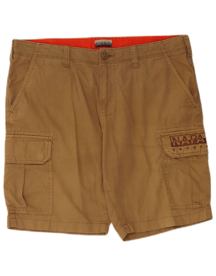 Shorts cargo masculino NAPAPIJRI W34 grande algodão cáqui