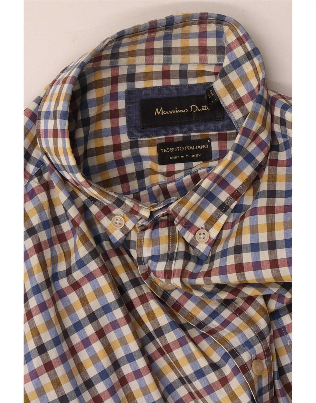 Camisa masculina Massimo Dutti grande guingão multicolorido