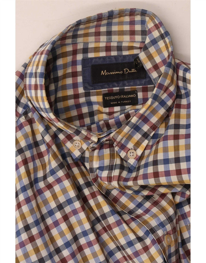 Camisa masculina Massimo Dutti grande guingão multicolorido