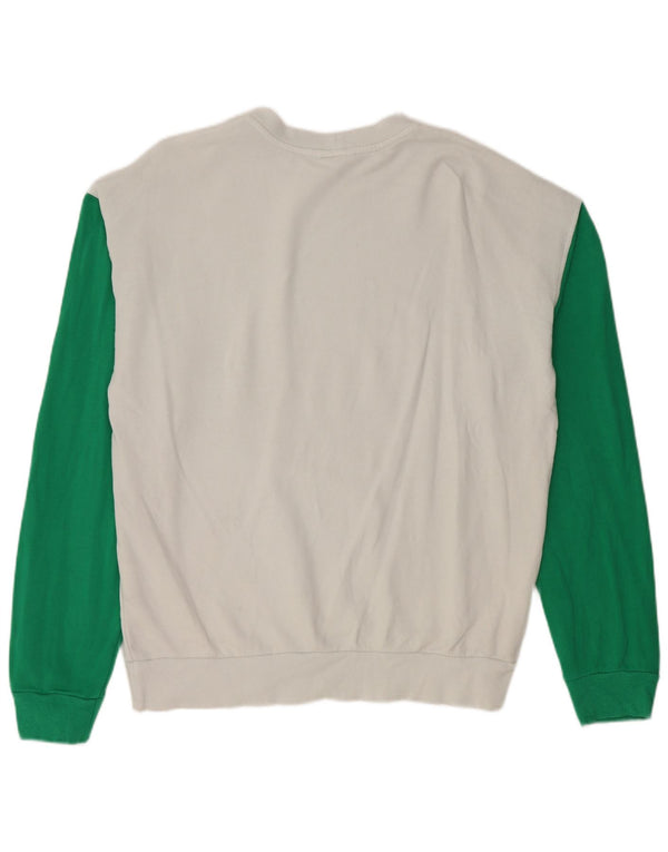Benetton Mens Peanuts Graphic Moletom Jumper Médio Branco Colourblock