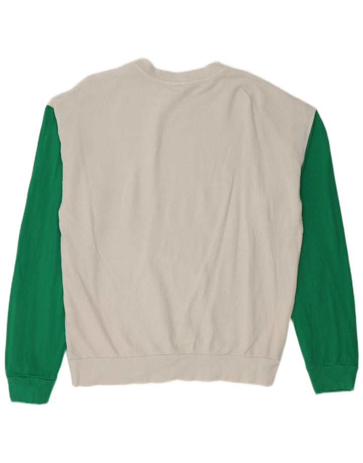 Benetton Mens Peanuts Graphic Moletom Jumper Médio Branco Colourblock