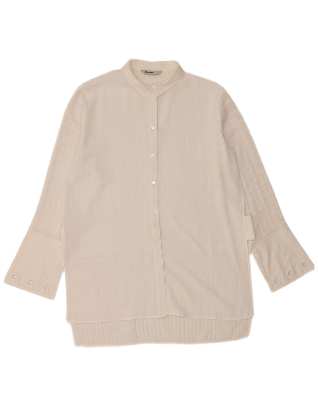 Blusa feminina com palangre DESIGUAL Reino Unido 16 grande branca