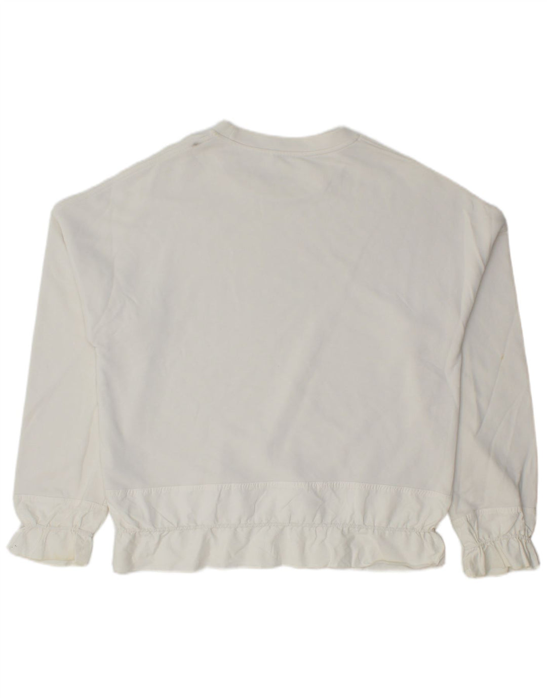 Cos feminino oversized moletom jumper UK 10 pequeno algodão branco