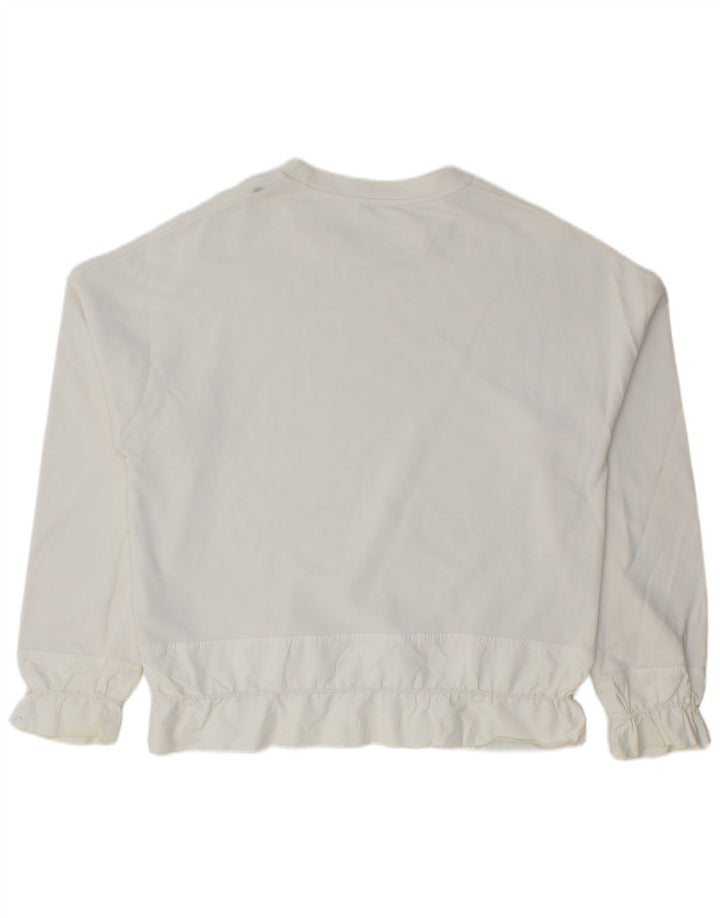 Cos feminino oversized moletom jumper UK 10 pequeno algodão branco