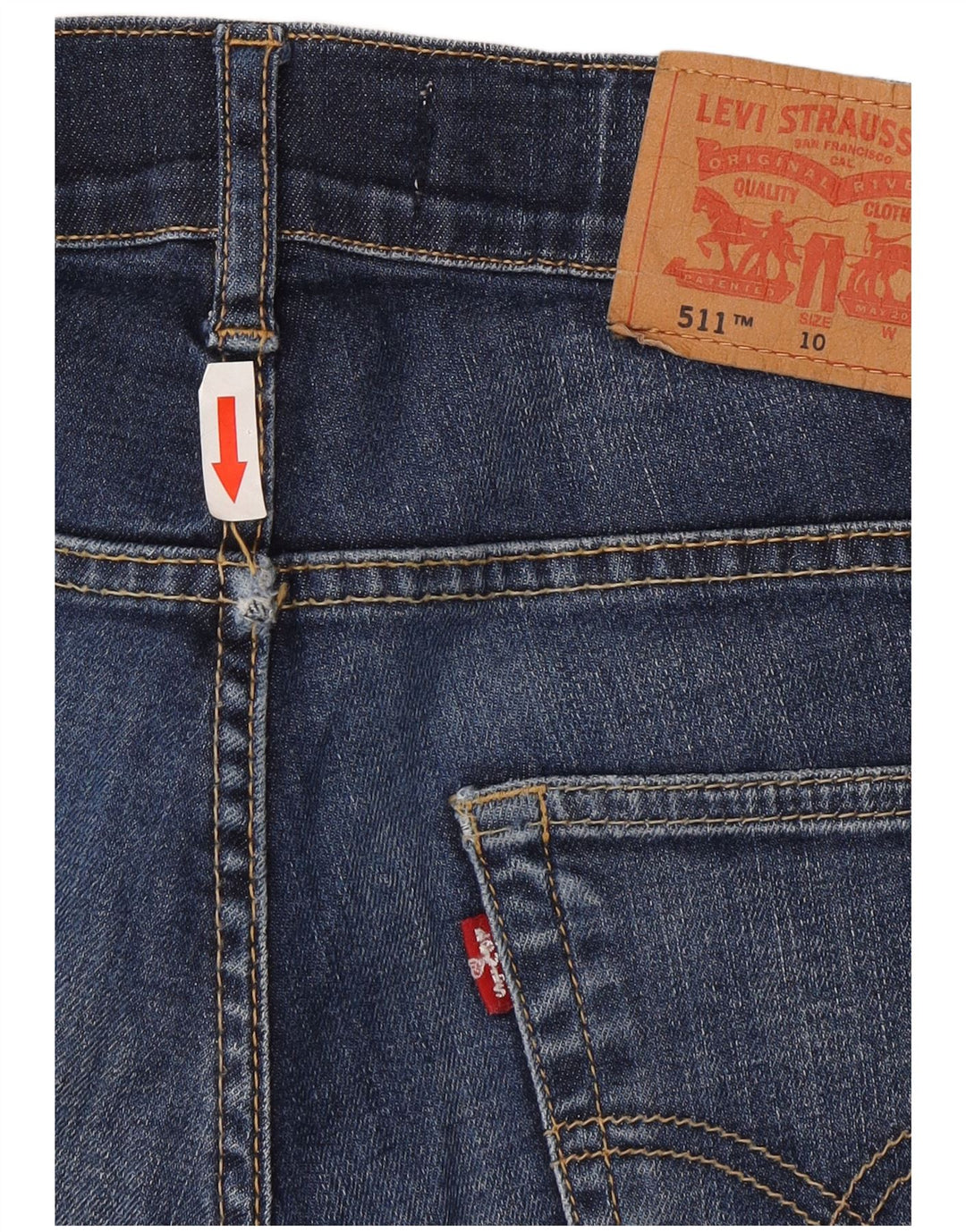 Levi's Boys 511 Slim Jeans 9-10 Anos W24 L26 Azul Algodão