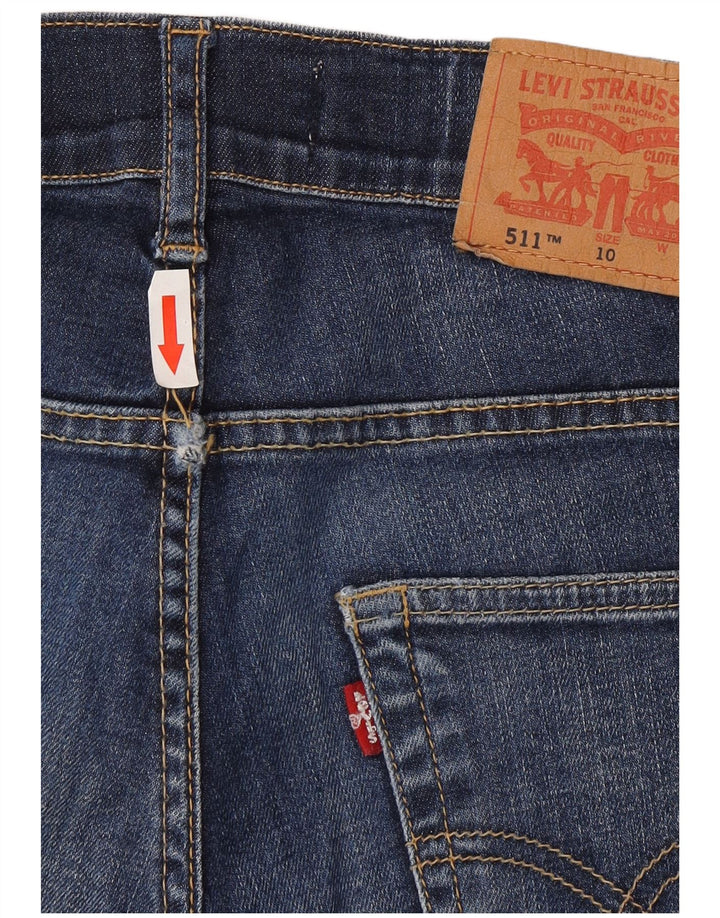 Levi's Boys 511 Slim Jeans 9-10 Anos W24 L26 Azul Algodão