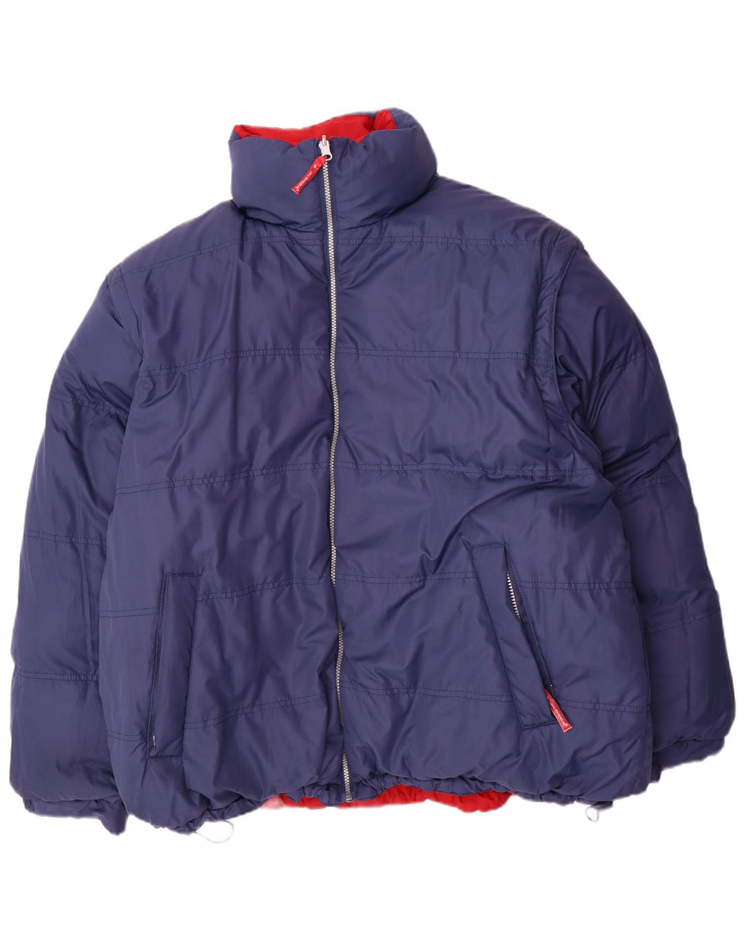 Jaqueta acolchoada reversível masculina Explorer UK 44 2XL poliéster vermelho