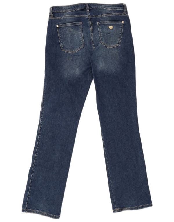 Guess Jeans feminino de cintura média reta W31 L31 algodão azul