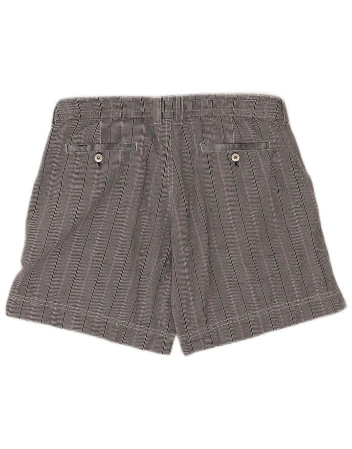 Shorts feminino casual Champion médio W30 cinza xadrez algodão