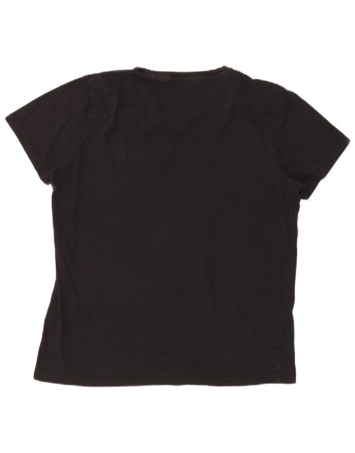 Camiseta feminina LOTTO UK 16 grande algodão preto